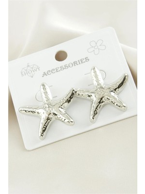 Renklime Deniz Yıldızı Metal Küpe