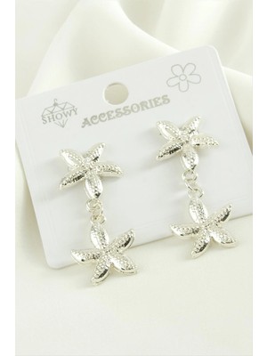 Renklime Deniz Yıldızı Trend Metal Küpe