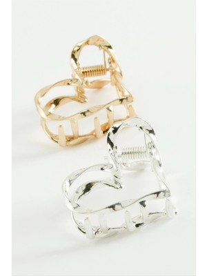 Renklime Kalp Burgulu Metal Mandal Toka 4 cm