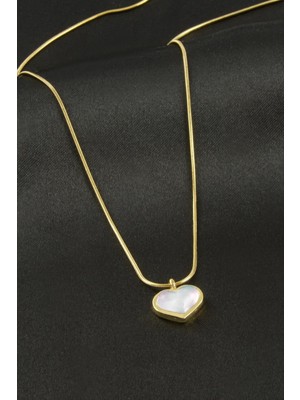 Renklime Kalp Çelik Kolye