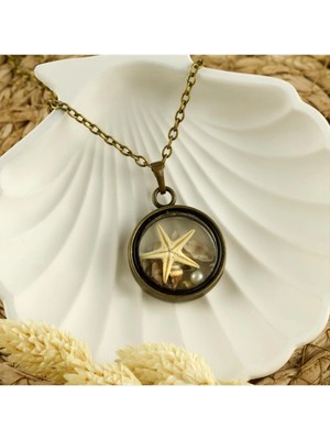 Renklime Deniz Yıldızı Canlı Kolye