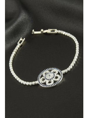 Renklime Çiçek Zirkon Taşlı Çocuk Bileklik 16 cm