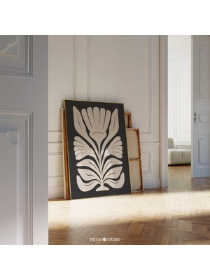 Ninastore Modern Botanik Baskılı Poster/ Soyut Çiçekli Duvar Sanatı/ Çağdaş Botanik Oturma Odası Sanat Baskısı