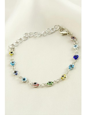 Renklime Nazar Boncuk Mineli Bileklik