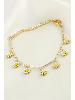 Renklime Papatya Mineli Bileklik