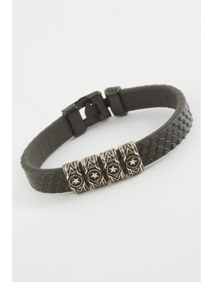 Renklime Yıldız Kaliteli Suni Deri Bileklik