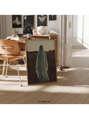 Ninastore Karanlık Akademi Ürkütücü Kadın Vintage Sanat Baskısı: Cadılar Bayramı Dekorasyonu (Dijital Indirme)