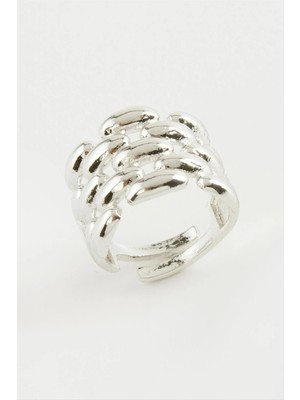 Renklime Zincir Şekilli Metal Yüzük