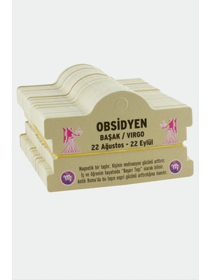 Renklime Obsidyen & Başak Burç Bileklik Kartı