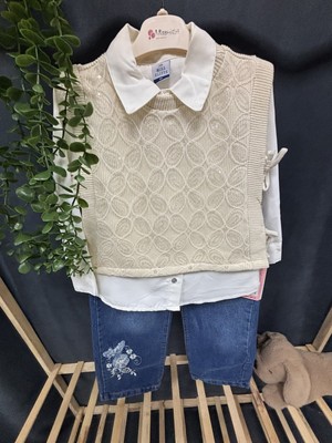 Nurcan Bebe Hırkalı Kotlu 3 Lü Takım (6-7-8-9 Yaş)