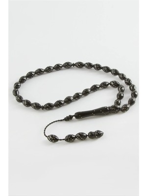 Renklime Arpa Kesim Işlemeli Kuka Tesbih 8*10 mm