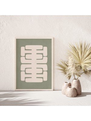 Ninastore Organik Soyut Adaçayı Yeşili Baskı / Orta Çağ Modern Duvar Sanatı (Dijital Indirme)