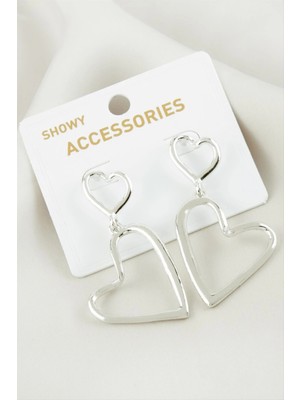 Renklime Kalp Metal Küpe