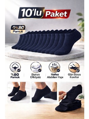 Baff 10'lu Pamuklu Unisex Görünmez Çorap