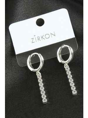 Renklime Çubuk Zirkon Taşlı Küpe