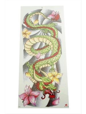Renklime Ejderha Tattoo Kol Dövme Sticker