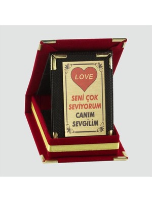 Renklime Canım Sevgilim Plaketi Kırmızı Renkli Kadınlar İçin Standart Beden