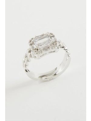 Renklime Baget Zirkon Taşlı Yüzük