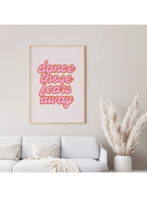 Ninastore Retro Pembe Alıntı Baskılı Duvar Sanatı – Renkli Tipografi Tasarımı / Modern Ofis ve Yatak Odası Dek