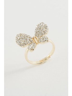 Renklime Kelebek Taşlı Yüzük