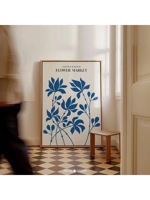 Ninastore Kopenhag Çiçek Pazarı Indirilebilir Baskı / Orta Çağ Moderni Baskılı Çiçekçi Dükkanı Dekorasyonu / Ç
