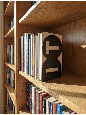 Novacraft Metal Kitap Tutucu , 2mm Lazer Kesim Statik Toz Boyalı Masaüstü Kitaplık Düzenleyici