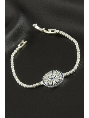 Renklime Yuvarlak Zirkon Taşlı Çocuk Bileklik 16 cm