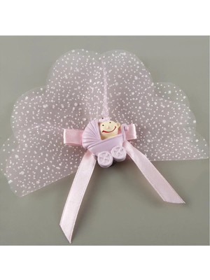 Renklime Bebek Arabası Figürlü Dolap Süsü