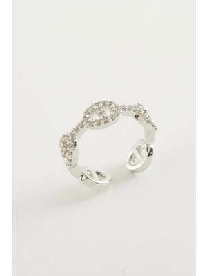 Renklime Oval Zirkon Taşlı Yüzük