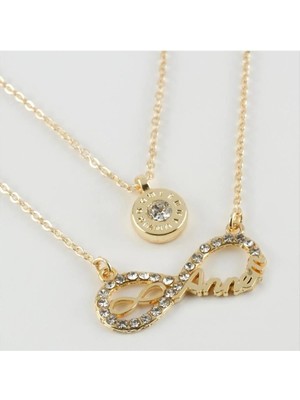 Renklime Annem Yazılı Yeni Sezon Ikili Kolye