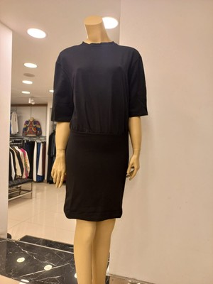 Qimya Butik Miss Neşem Kadın Modal Kumaş Eteği Duble Vatkalı Beli Dökümlü Kısa Kol Penye Kısa Elbise