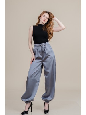 MissVina Lastikli Dar Paça Beli Lastikli Rahat Kesim Likralı Spor Pantolon 30036