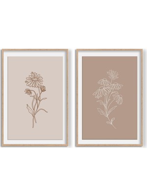Ninastore Çiçek Sanatı Baskısı/ 2'li Galeri Duvar Seti/ Çiçekli Baskılı Duvar Sanatı/ Dijital Indirilebilir Sa