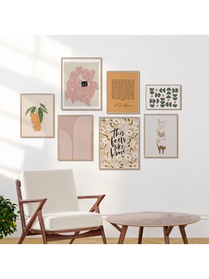 Ninastore Boho Galeri Duvar Sanatı Seti/ Boho Eklektik Duvar Baskıları/ 7'li Baskı Seti/ Yazdırılabilir Duvar