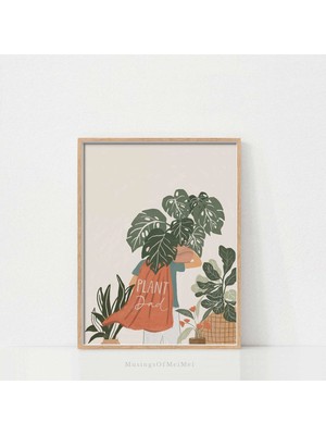 Ninastore Bitki Babası Baskısı/ Yazdırılabilir Duvar Sanatı/ Bitki Sever Sanatı/ Bitki Babası Hediyesi/ Anında