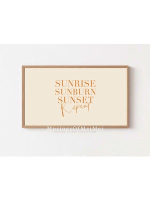 Ninastore Gün Doğumu Güneş Yanığı Gün Batımı Tekrarı Tv Sanatı/ Samsung Çerçeve Tv Sanatı/ Yaz Tv Sanatı/ Sahi