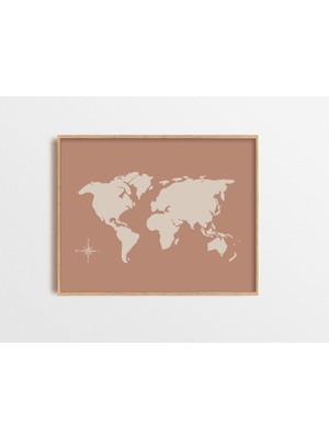 Ninastore Harita Baskısı/ Soyut Duvar Sanatı/ Yazdırılabilir Duvar Sanatı/ Boho Baskılar/ Bej Pembe Baskı/ Min