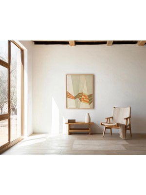 Ninastore Soyut Geometrik Duvar Sanatı Baskısı / Modern Toprak Tonlarında Sanat / Minimalist Dijital Indirme