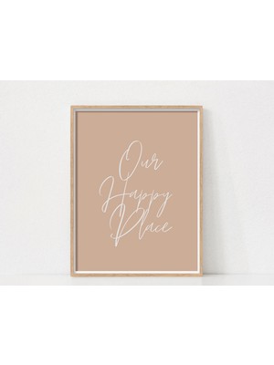 Ninastore Mutlu Yerimiz Baskısı/ Tipografi Duvar Sanatı/ Boho Baskı/ Minimalist Sanat/ Yazdırılabilir Duvar Sa