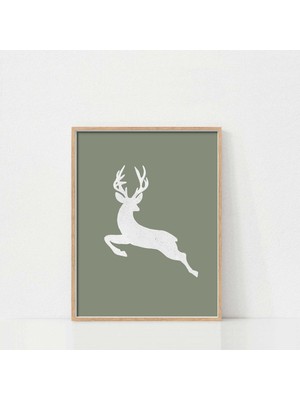 Ninastore Noel Geyik Sanatı / Vintage Noel Duvar Sanatı / Noel Sanat Baskısı / Yazdırılabilir Duvar Sanatı / M