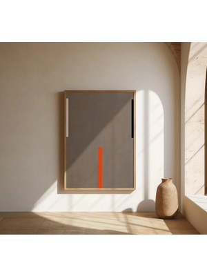 Ninastore Minimalist Modern Soyut Sanat | Nötr Bej Duvar Dekoru | Güzel Sanatlar Posteri (Çerçeve Dahil Değild