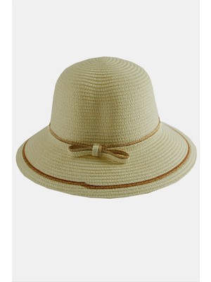 Renklime Fiyonglu Hasır Şapka