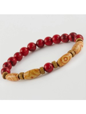 Renklime Ceyt Ahşap Trend Yeni Sezon Doğaltaşlı Bileklik