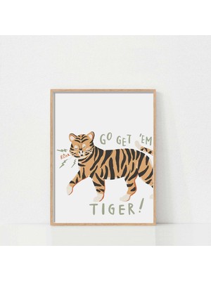 Ninastore Kaplan Temalı Çocuk Odası Sanat Baskısı / Ilham Verici Çocuk Odası Sanat Posteri / Yazdırılabilir Du