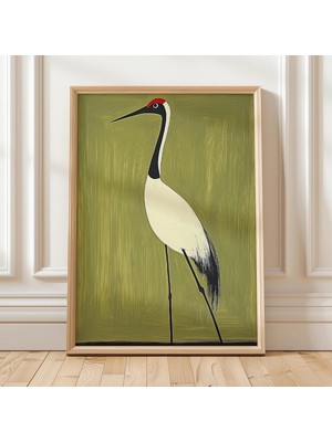 Ninastore Japon Turnası Baskısı | Minimalist Kuş Posteri/yaban Hayatı Sanatı (Dijital Indirme)