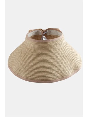 Renklime Cırtcırtlı Hasır Plaj Şapkası