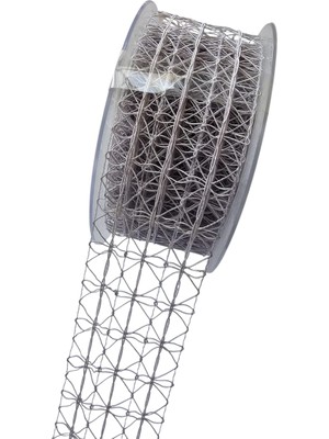 Ulutaş Dantel Tela Kurdele 40 mm 10 Metre Gri