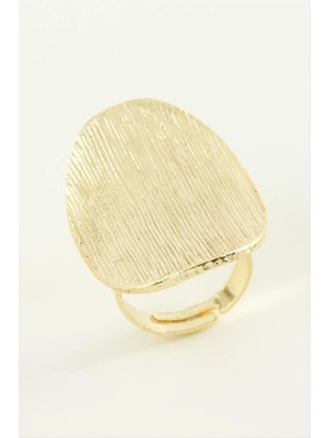 Renklime Oval Metal Yüzük