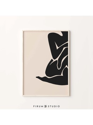 Ninastore Kadın Vücut Baskısı/ Baskıya Uygun Duvar Sanatı/ Nötr Duvar Sanatı/ Modern Soyut Sanat/ Yüzyıl Ortas