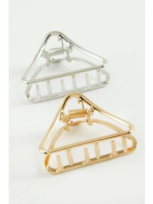 Renklime Üçgen Metal Mandal Toka 4 cm